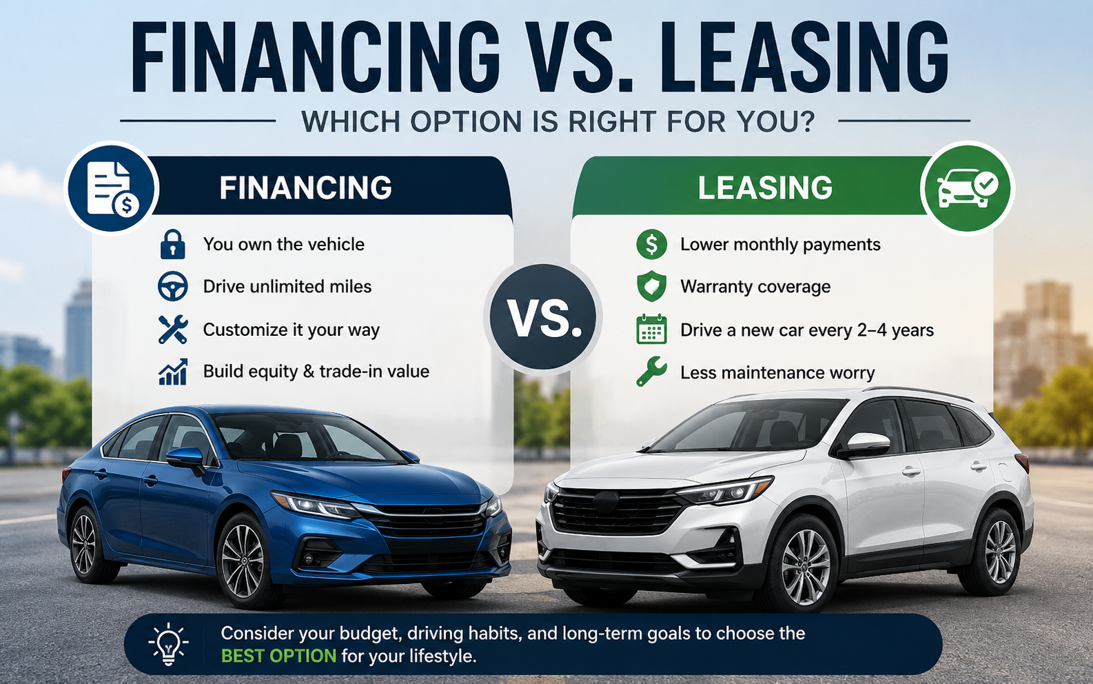Financing vs Leasing a Car